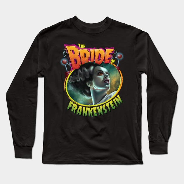 The Bride of Frankenstein Long Sleeve T-Shirt by Rosado